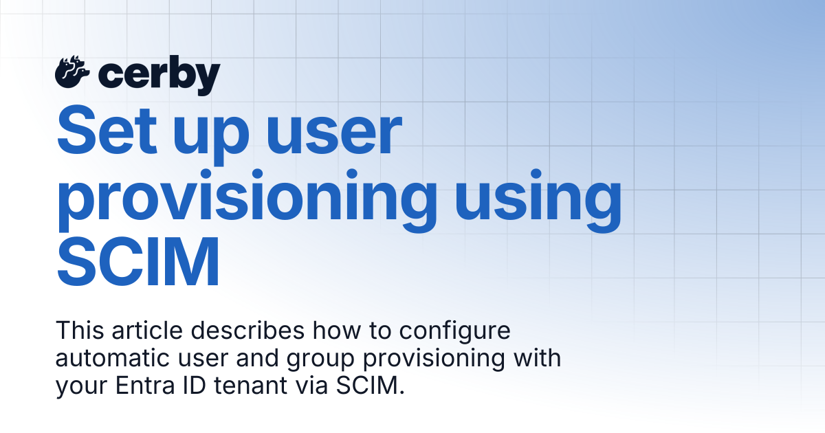 Set up user provisioning using SCIM | Setup and admin | Cerby Help Center